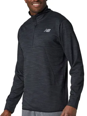 Men's Quarter Zip Long Sleeve Sport Top,Black