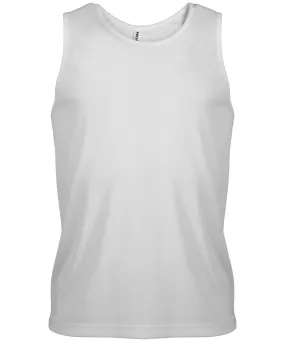 Mens sports vest | White