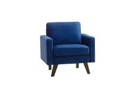 Modern Style Blue Velvet Accent Chair