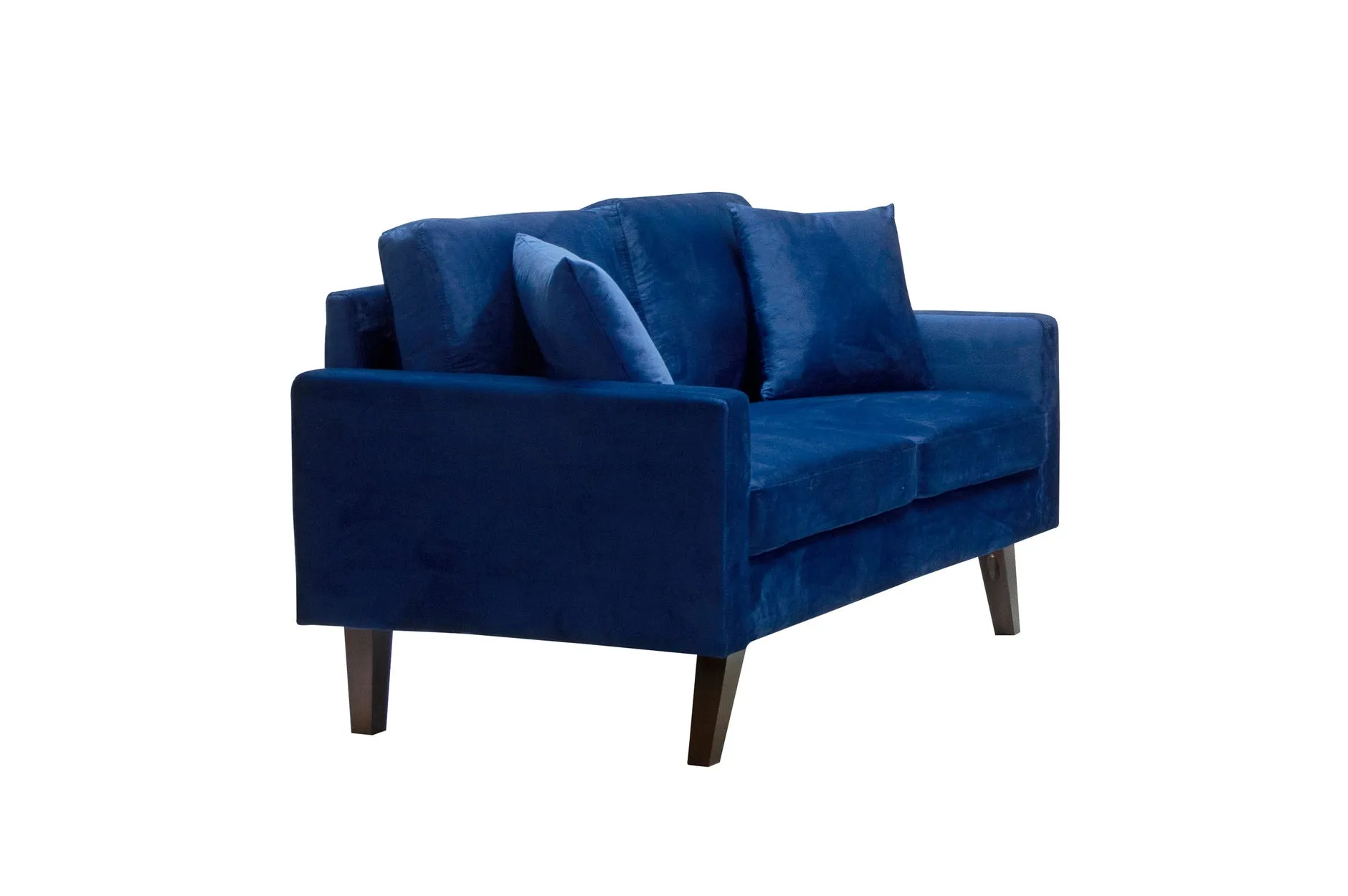 Modern Style Blue Velvet Living Set