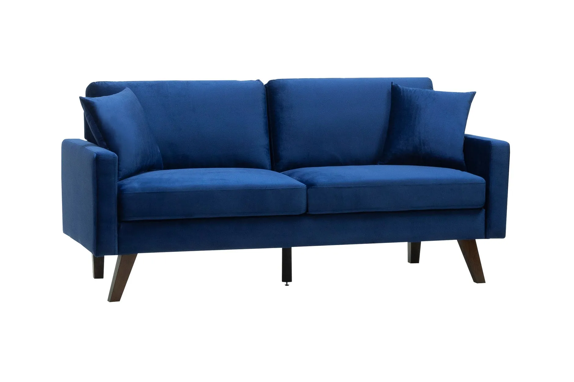 Modern Style Blue Velvet Living Set