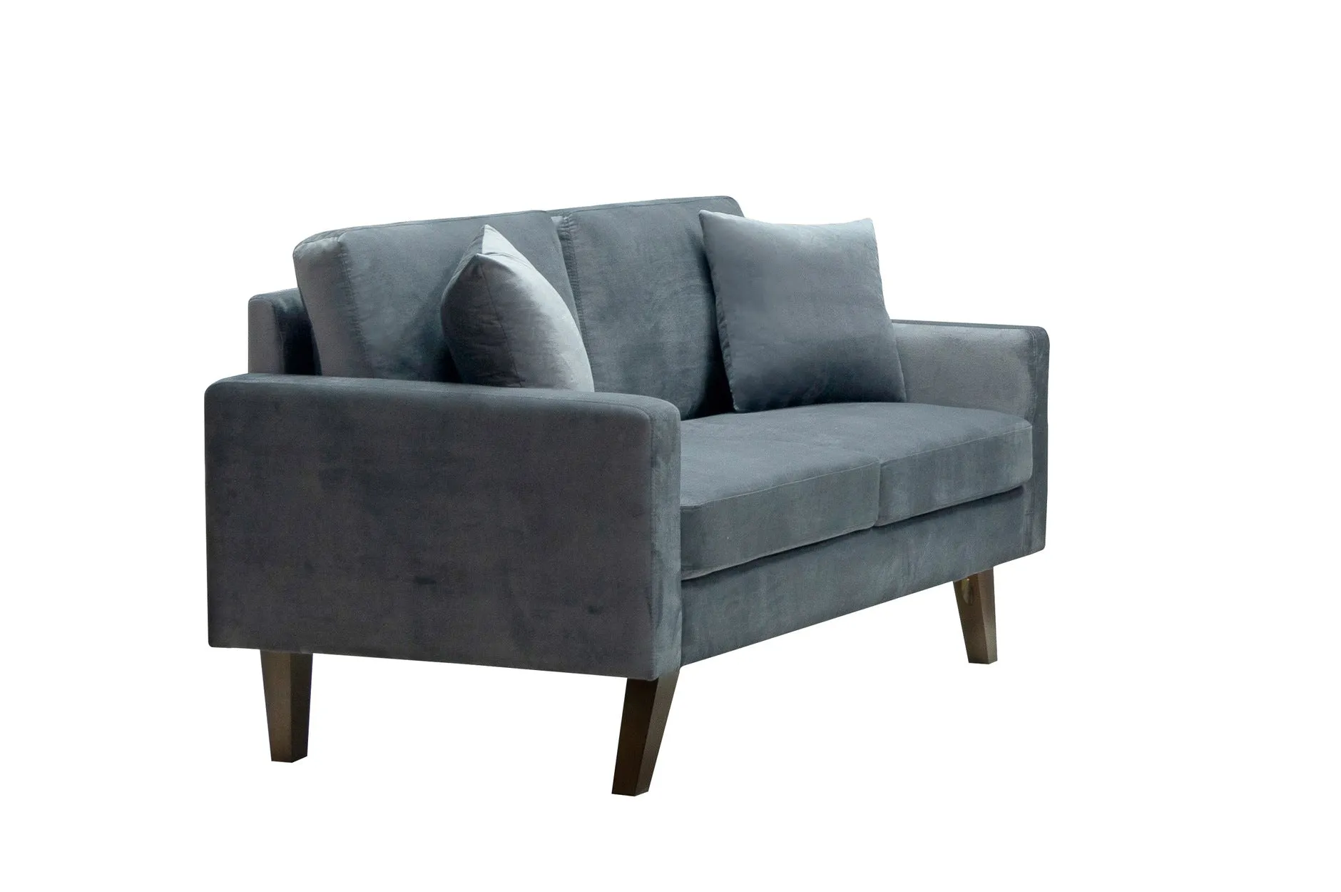 Modern Style Grey Velvet Living Set