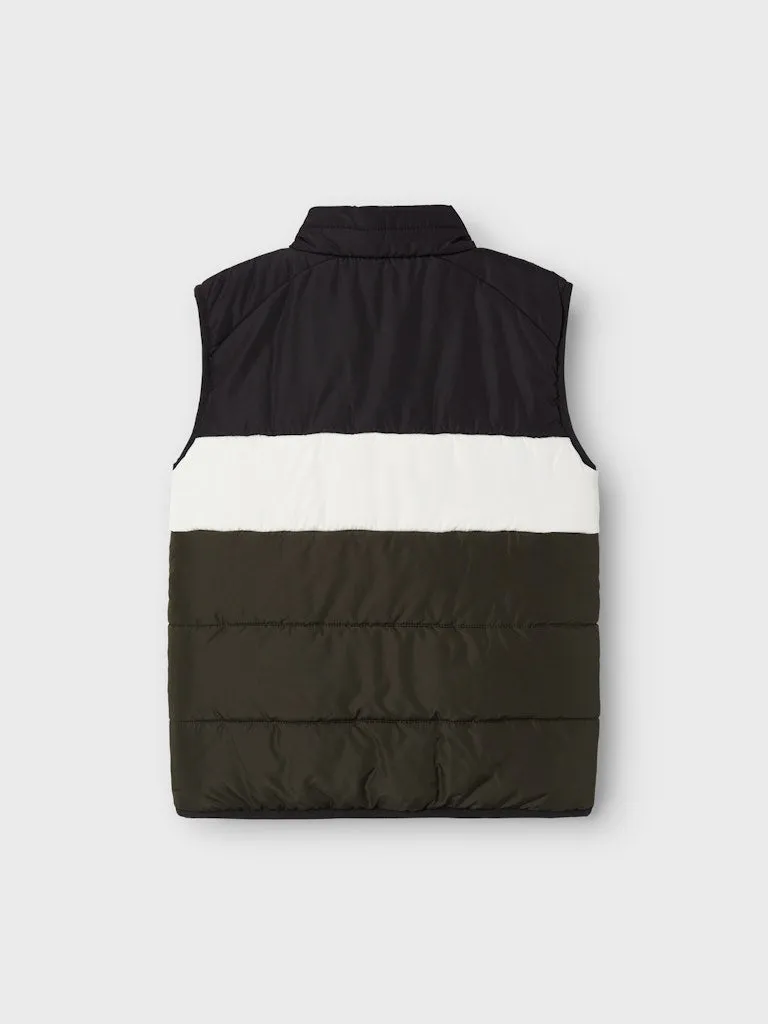 Name it Boys Colour Block Padded Gilet