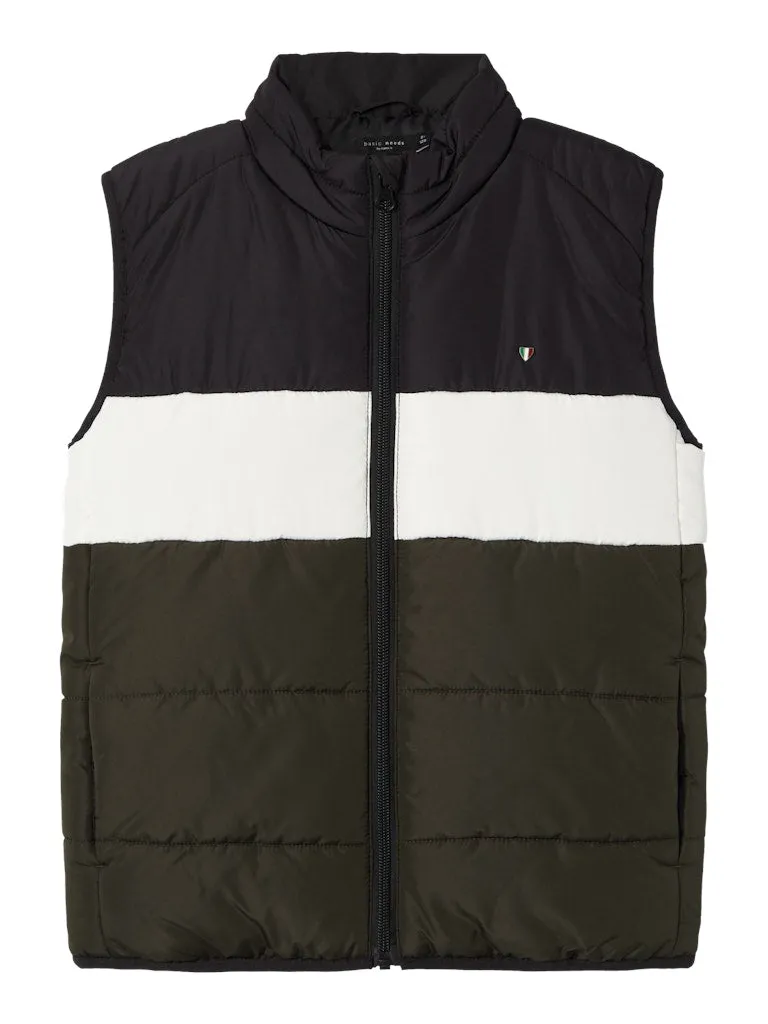 Name it Boys Colour Block Padded Gilet