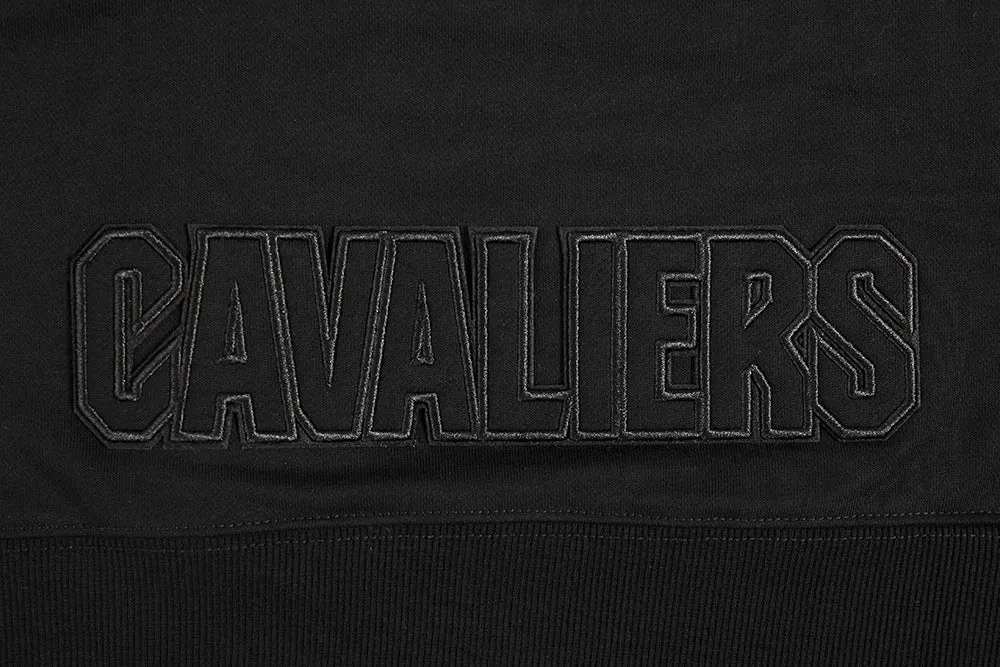 NBA CLEVELAND CAVALIERS NEUTRAL WOMEN'S CROPPED PO HOODIE (BLACK)