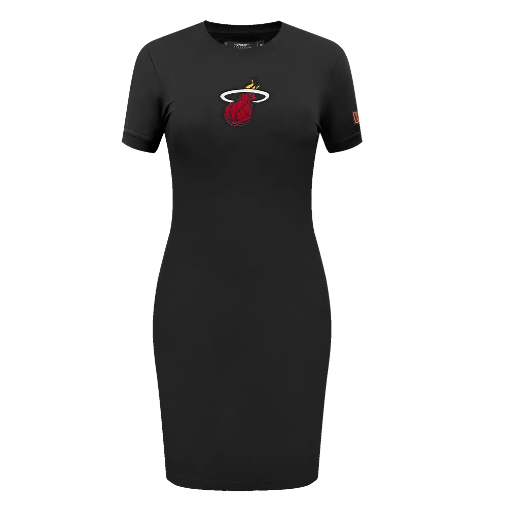 NBA MIAMI HEAT CLASSIC WOMEN'S BODYCON DRESS (BLACK)