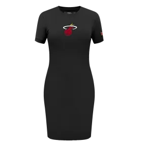 NBA MIAMI HEAT CLASSIC WOMEN'S BODYCON DRESS (BLACK)