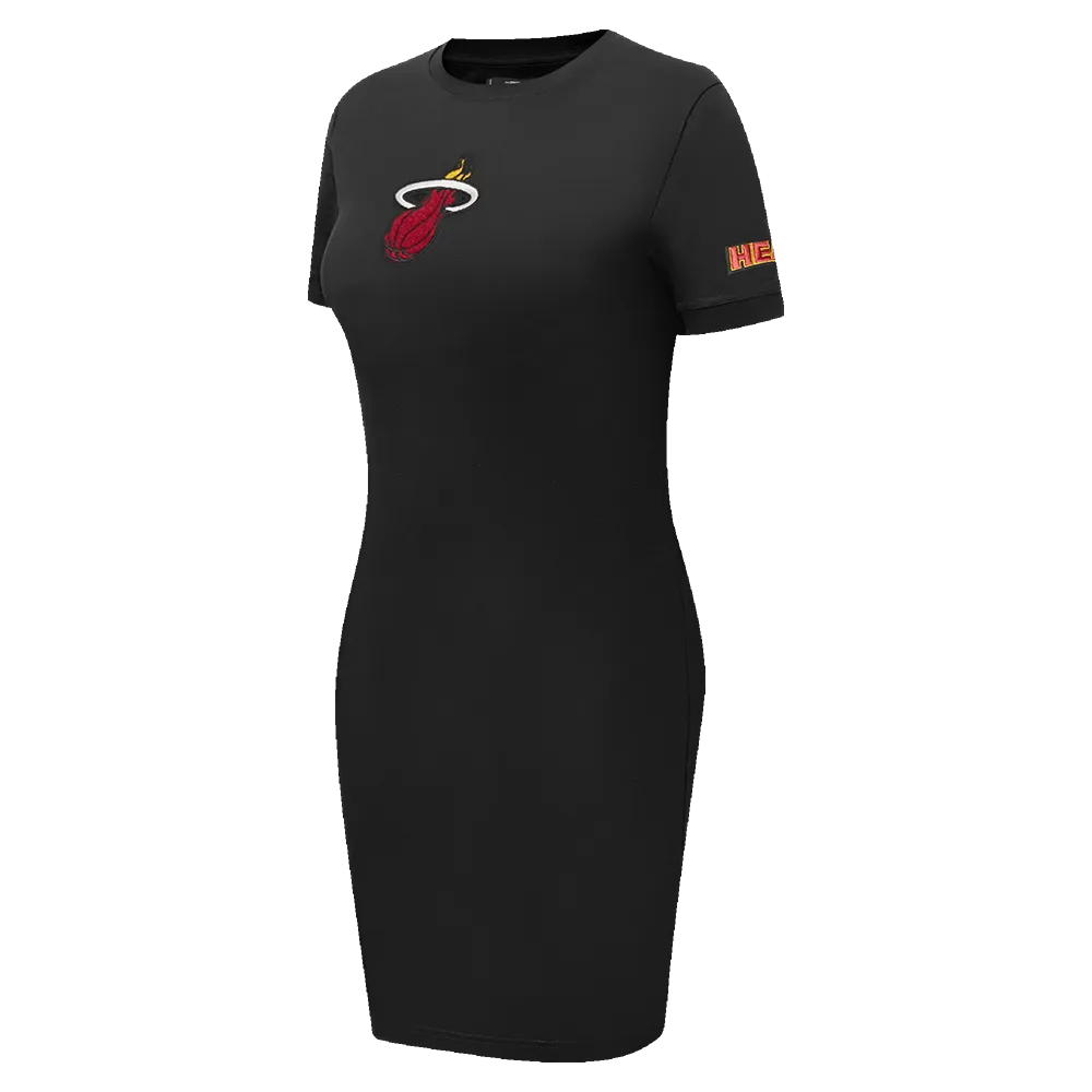 NBA MIAMI HEAT CLASSIC WOMEN'S BODYCON DRESS (BLACK)