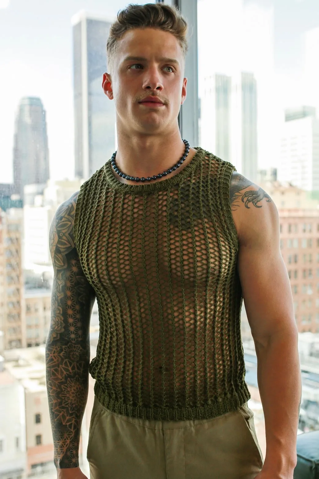 Olive Knitted Vest
