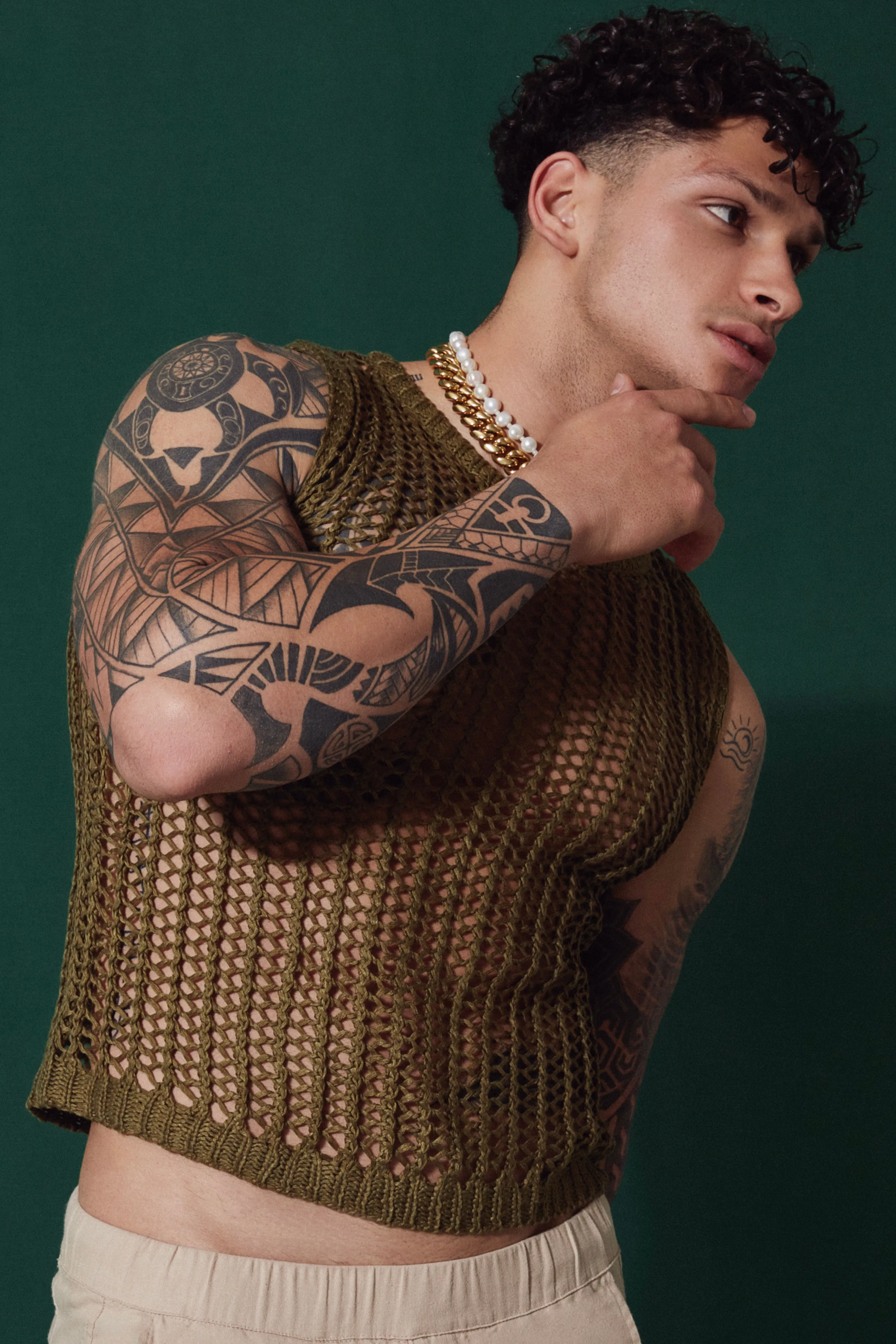 Olive Knitted Vest