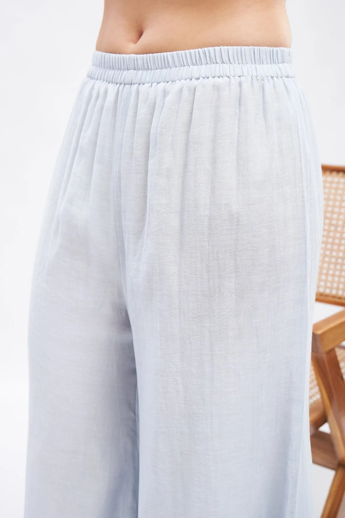 Pastel Blue Aari Kurta Set