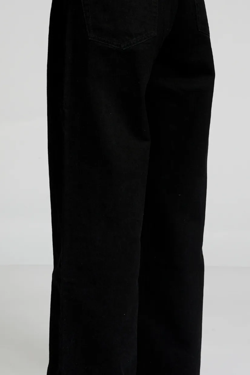Performance Wide Jeans - Black Denim