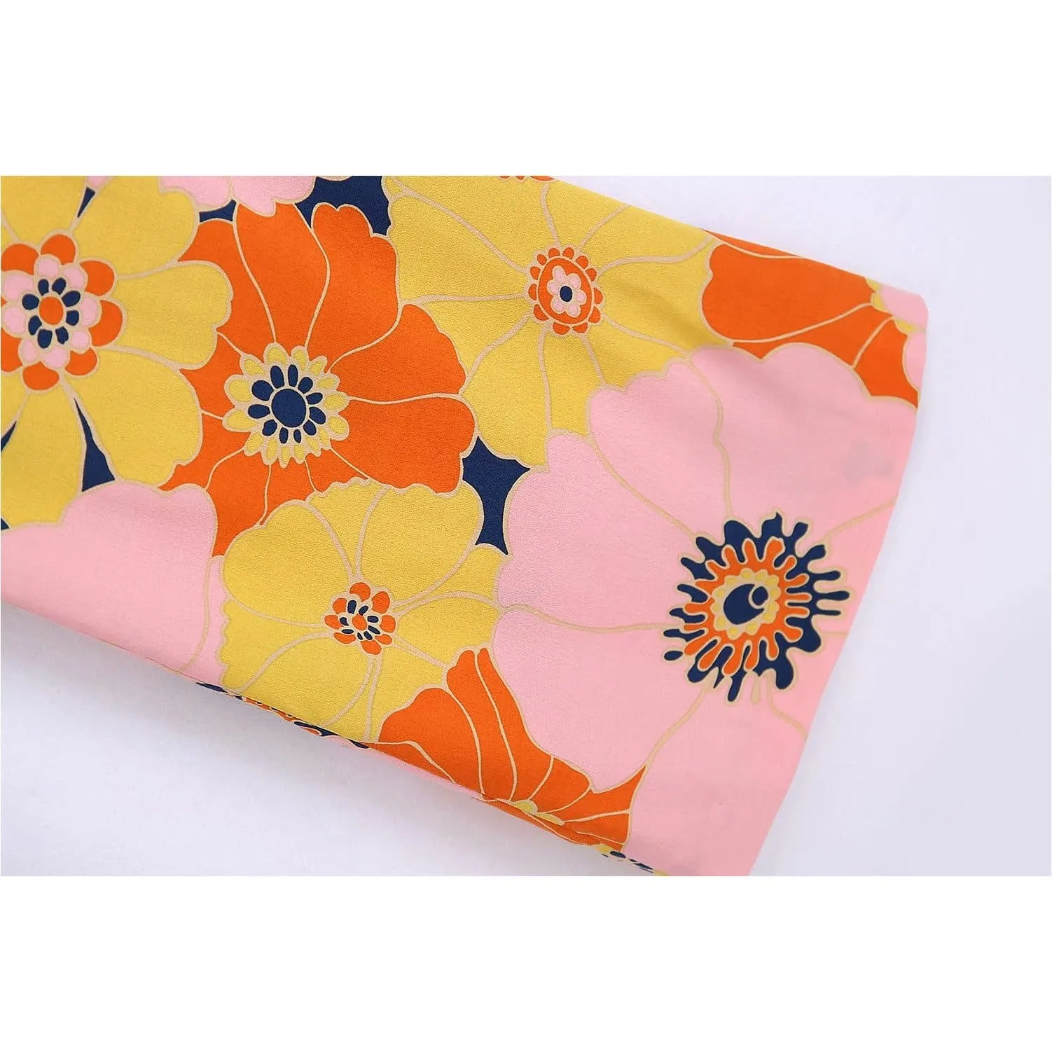 PINK FLORAL HIGH WAIST PANTS