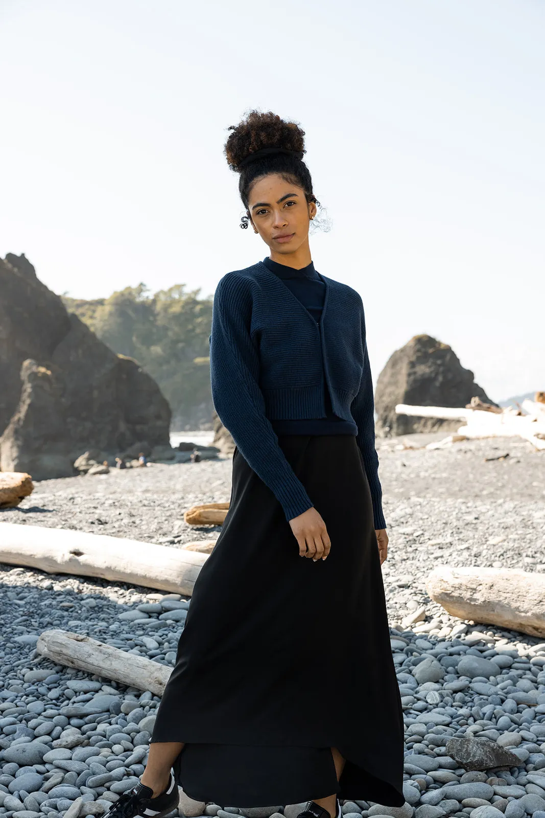 point hi low slip dress