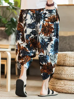 Printed Elephant Loose Pants for Men