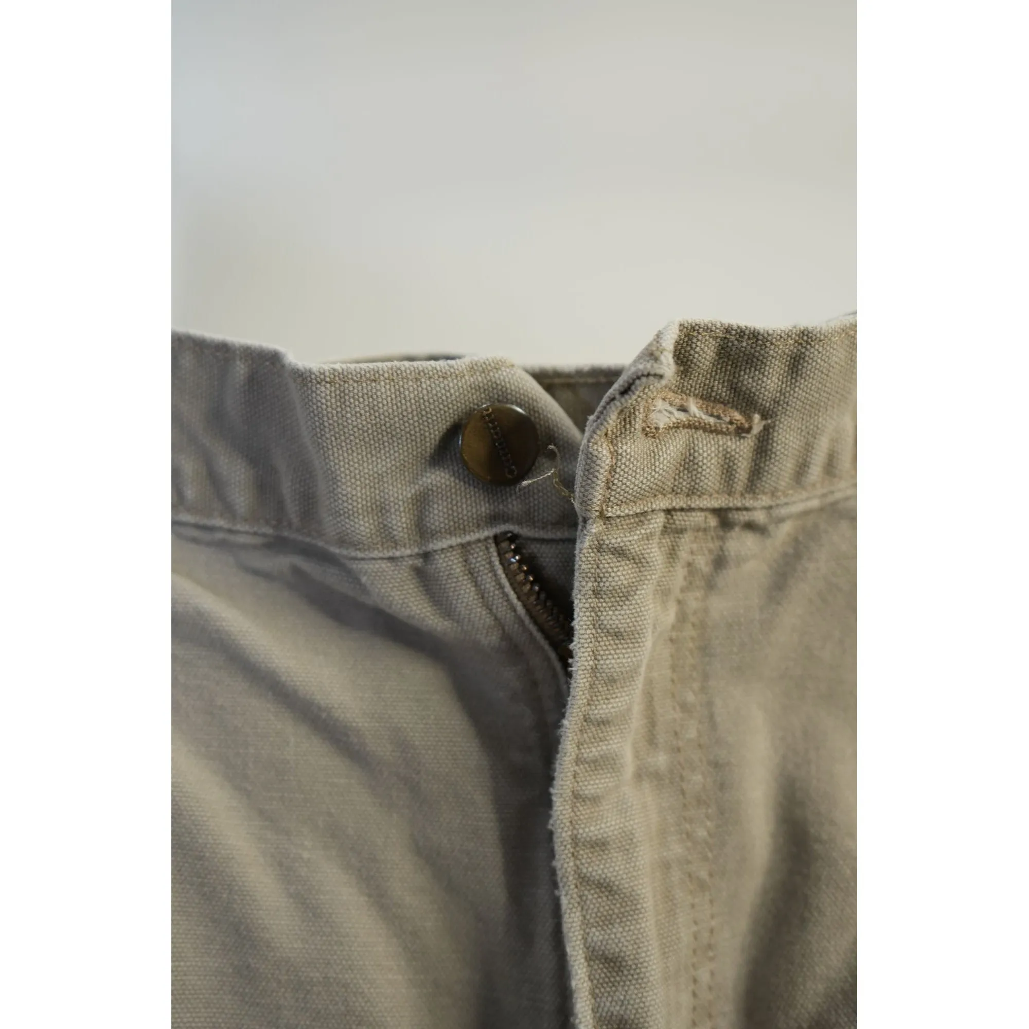"Retail" Vintage Carhartt B11 DES Dungaree Fit Canvas Carpenter Work Pants Gray W32 Men's