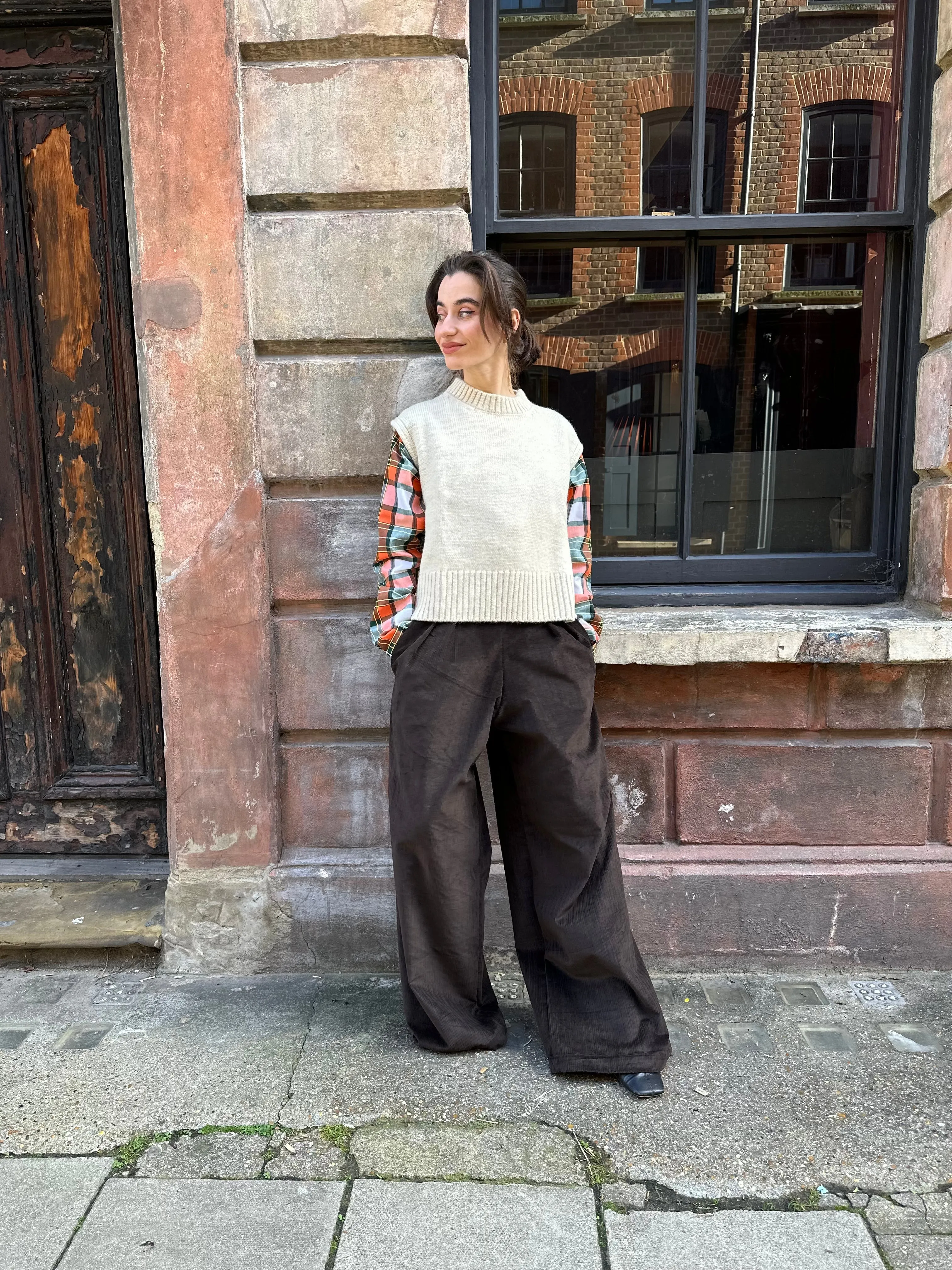 Raye Ecru Knitted Vest