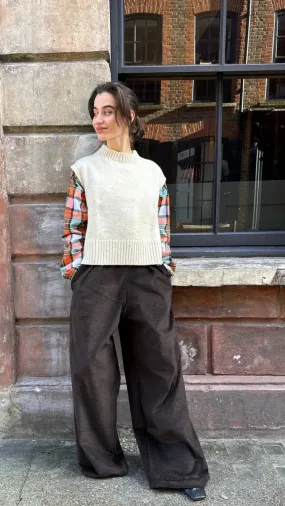 Raye Ecru Knitted Vest