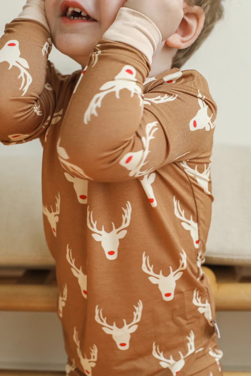 Reindeer 2 Piece Bamboo Pajama Set