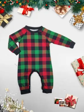 REINDEER GRAPHIC TOP AND PLAID PANTS SET
