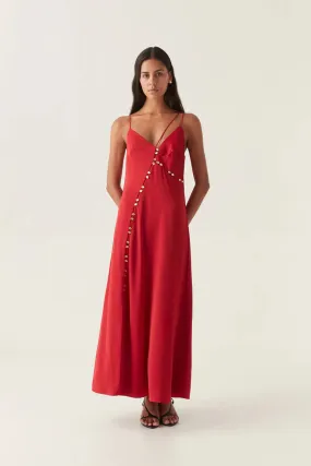 Riddle Button Down Maxi Dress