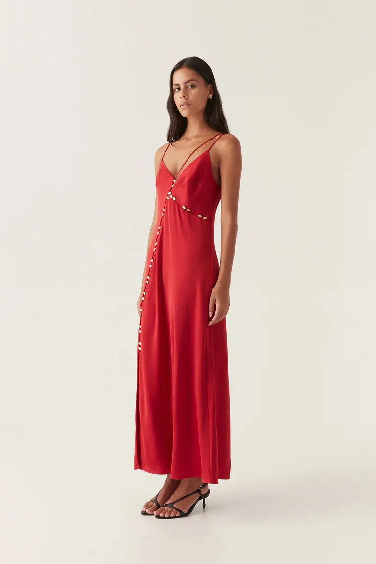 Riddle Button Down Maxi Dress