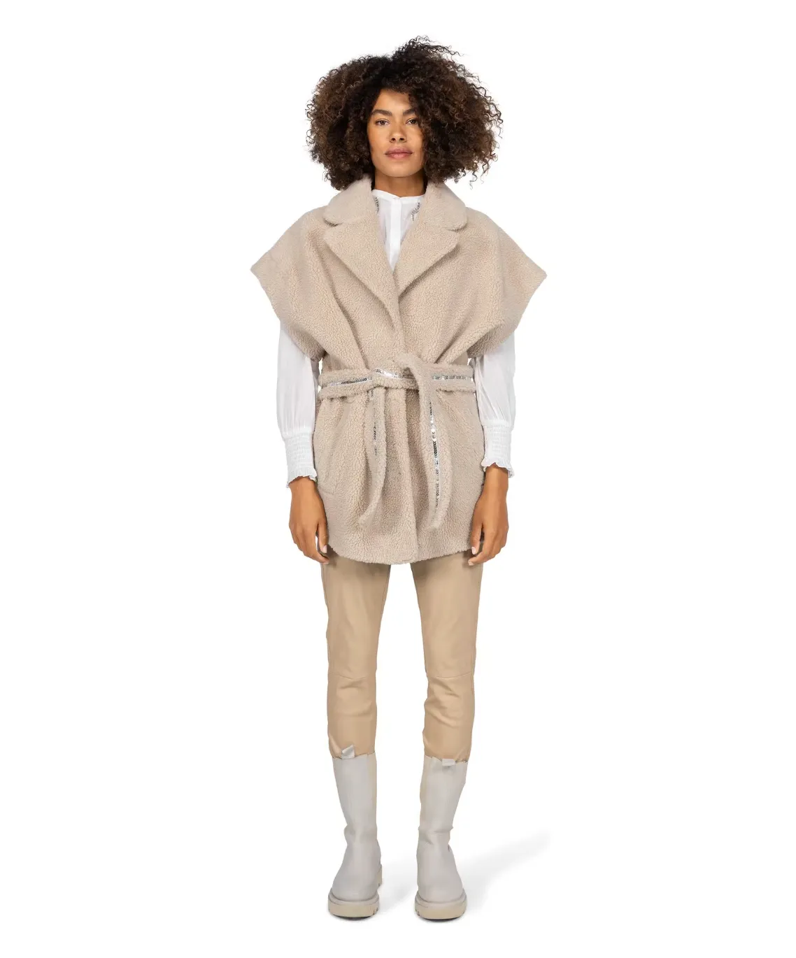 Riley Reversable Teddy vest - tornado
