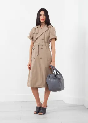 Rolled Sleeve Trenchcoat - Fashionable Choice