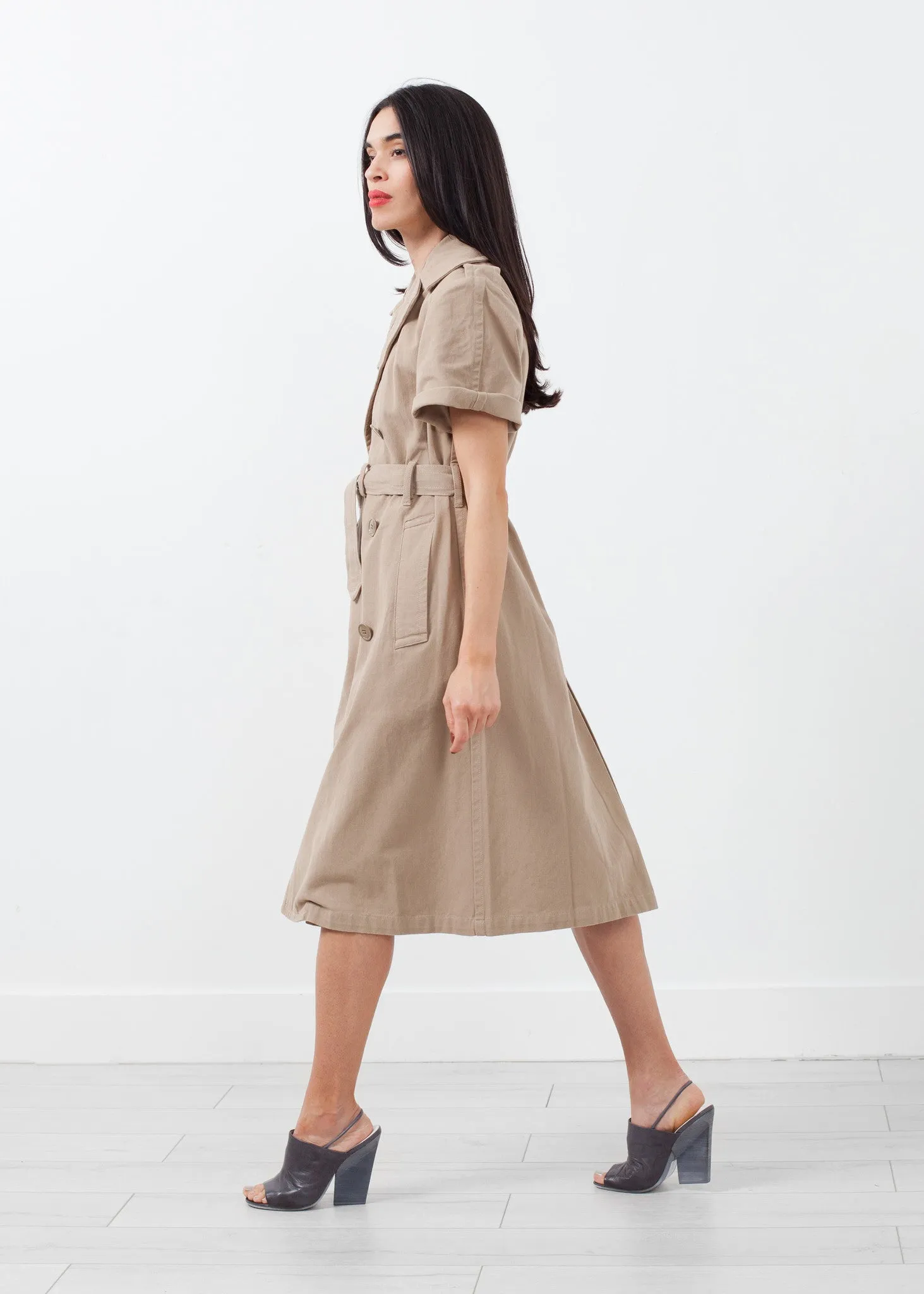 Rolled Sleeve Trenchcoat - Fashionable Choice
