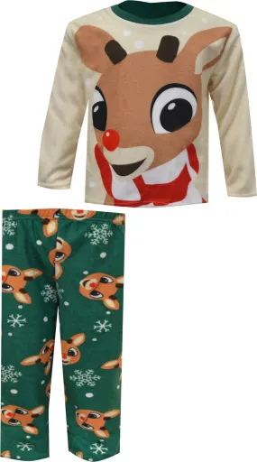 Rudolph The Red-Nosed Reindeer Fleece Christmas Pajama