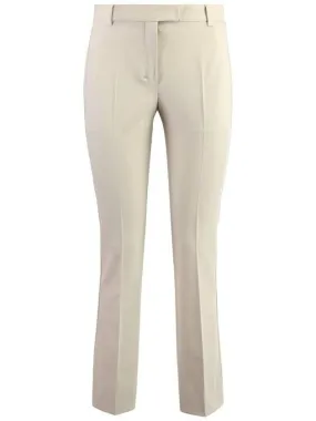 'S Max Mara Stretch Viscose Trousers With Flared Hem