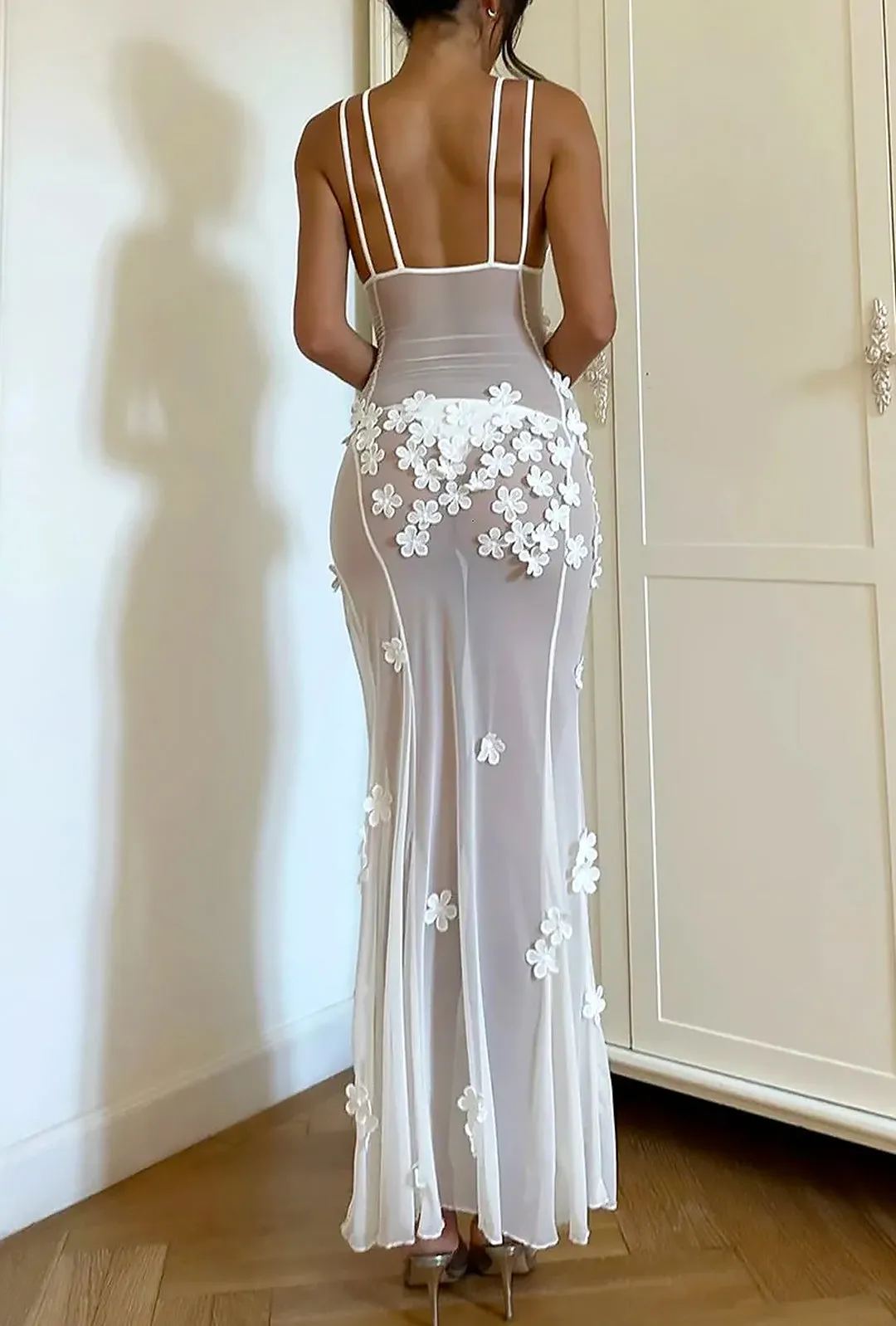 SASHIA - TRANSPARENT SLIP MAXI DRESS