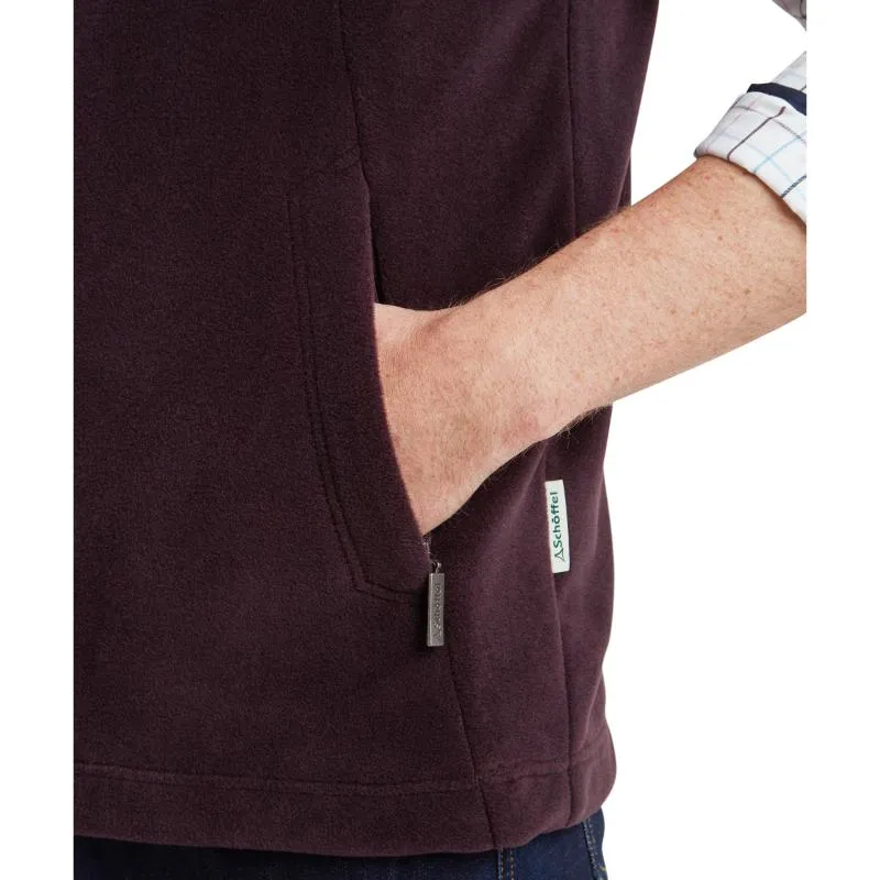 Schoffel Mens Oakham Fleece Gilet - Port