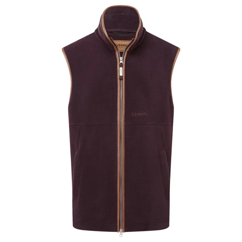 Schoffel Mens Oakham Fleece Gilet - Port