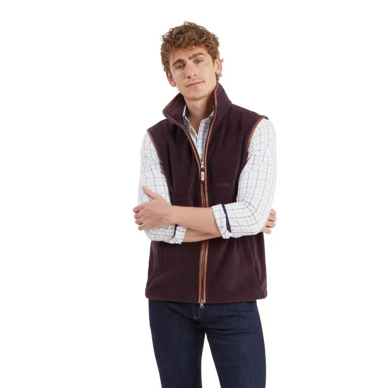Schoffel Mens Oakham Fleece Gilet - Port