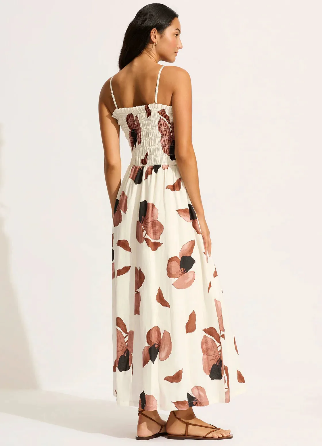 Secret Garden Shirred Maxi Dress