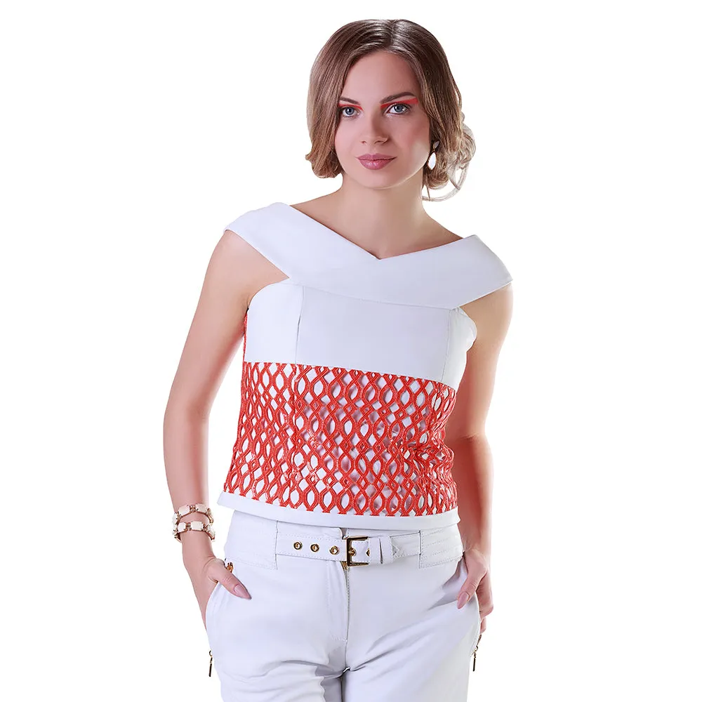 Sequin Reindeer Leather Top- Limited Edition