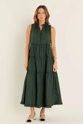 Sleeveless Ruffled Maxi Dress