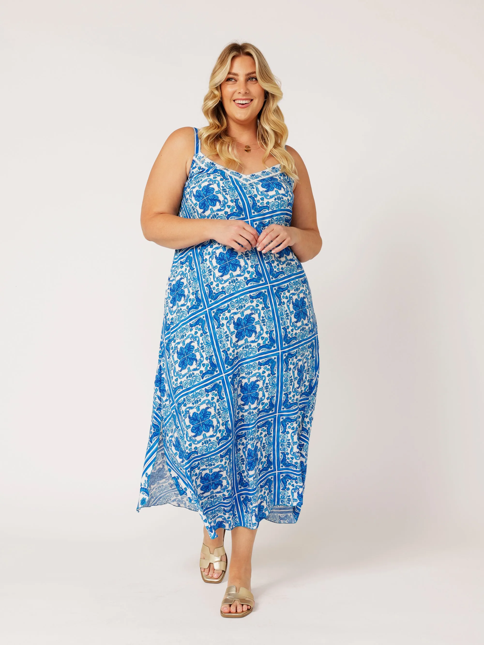 Slip Dress MAXI | Bias Cut | Amalfi Blue