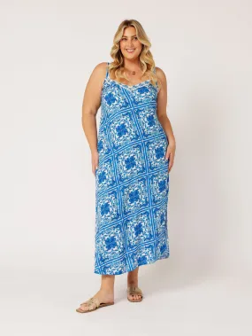 Slip Dress MAXI | Bias Cut | Amalfi Blue