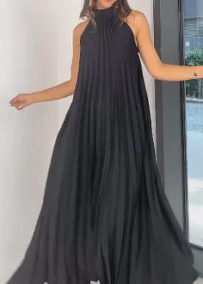 Solid Color Sleeveless Dress