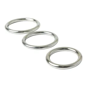 Sportsheets Seamless Metal O Rings, 3 Pack