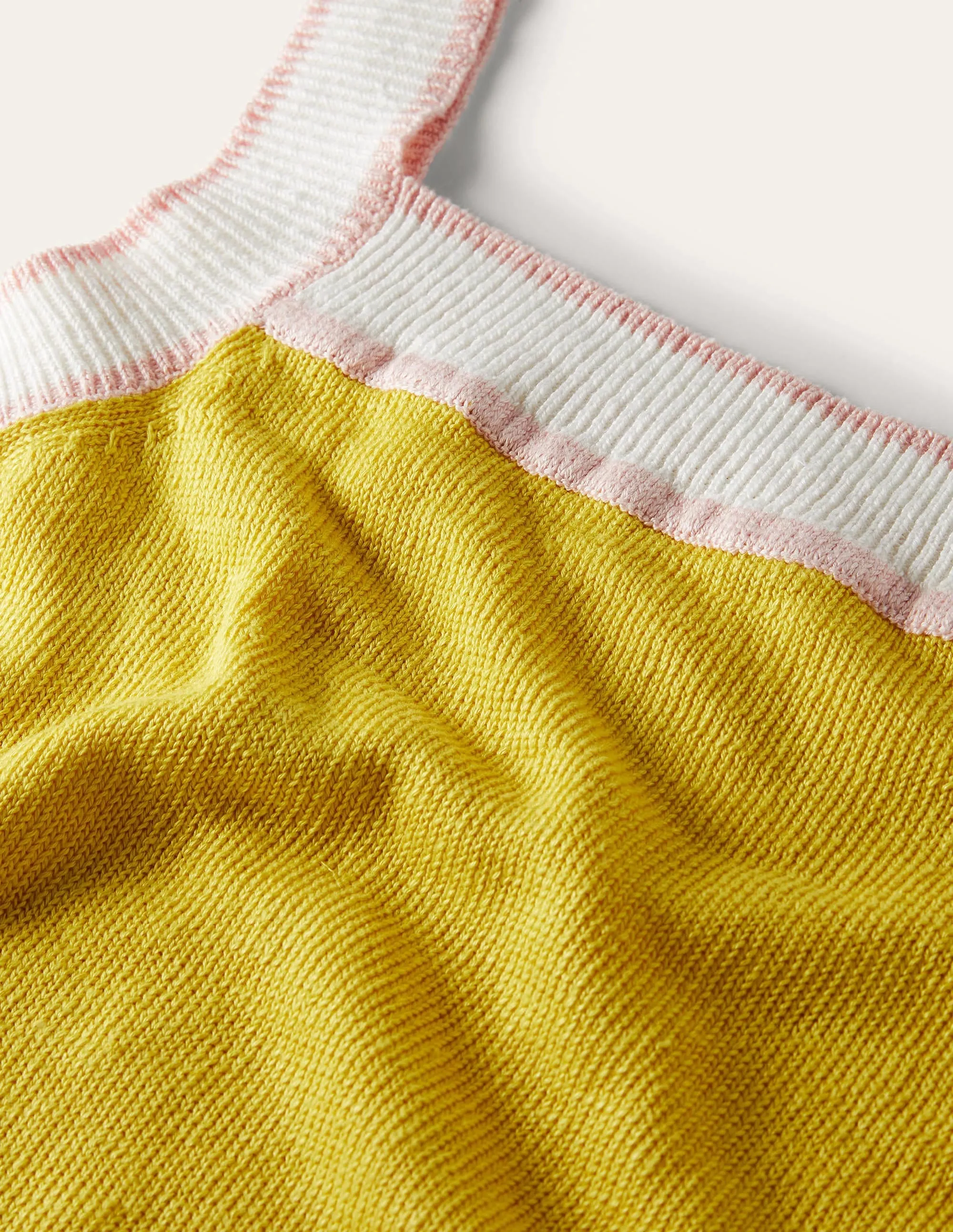 Square Neck Linen Vest-Lemon Fizz