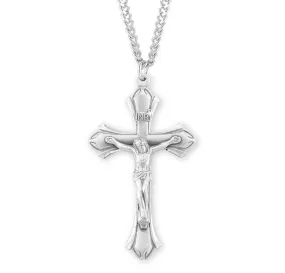 Sterling Silver Flare End Crucifix - S12324