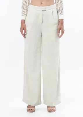 TAILORED LINEN TROUSER IN NATURAL