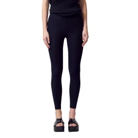 Tech Stretch Leggings w/ Leather Trim - ITAL CORE