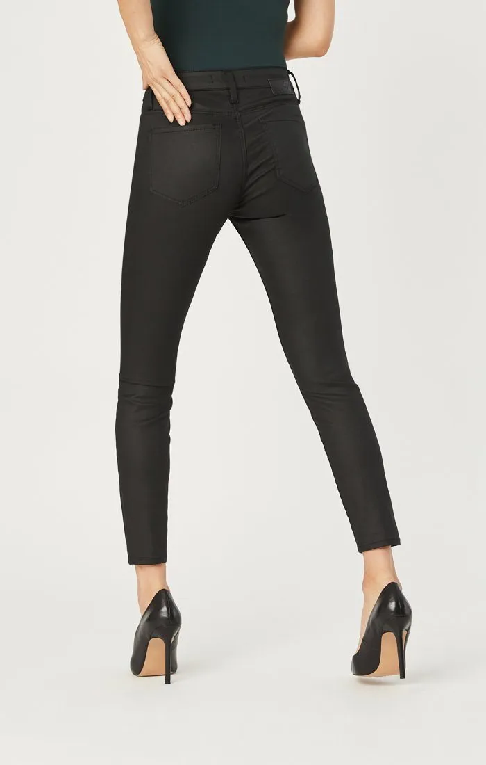 TESS SUPER SKINNY IN ZIPPER FLY BLACK JEATHER