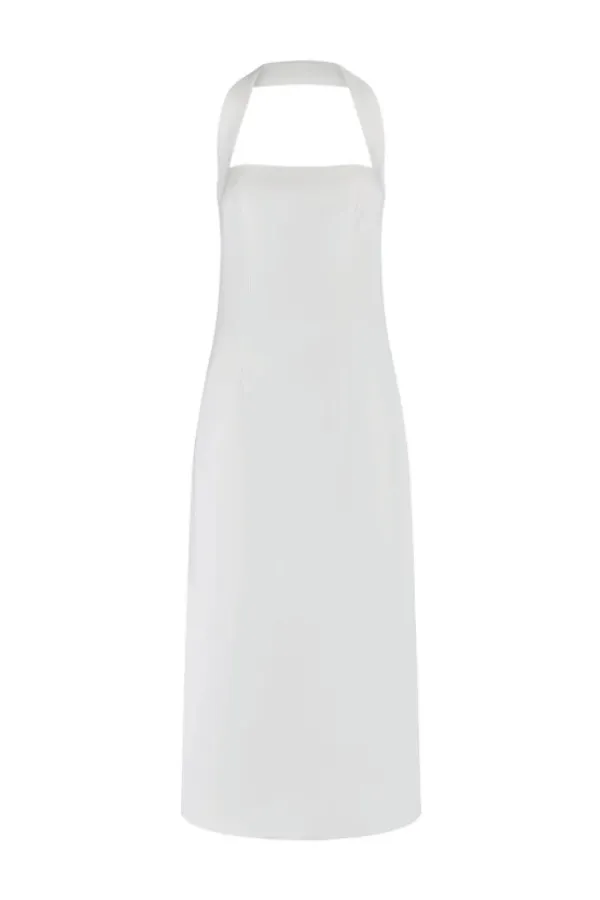 The Ultimate Muse Halter Neck Midi Dress White