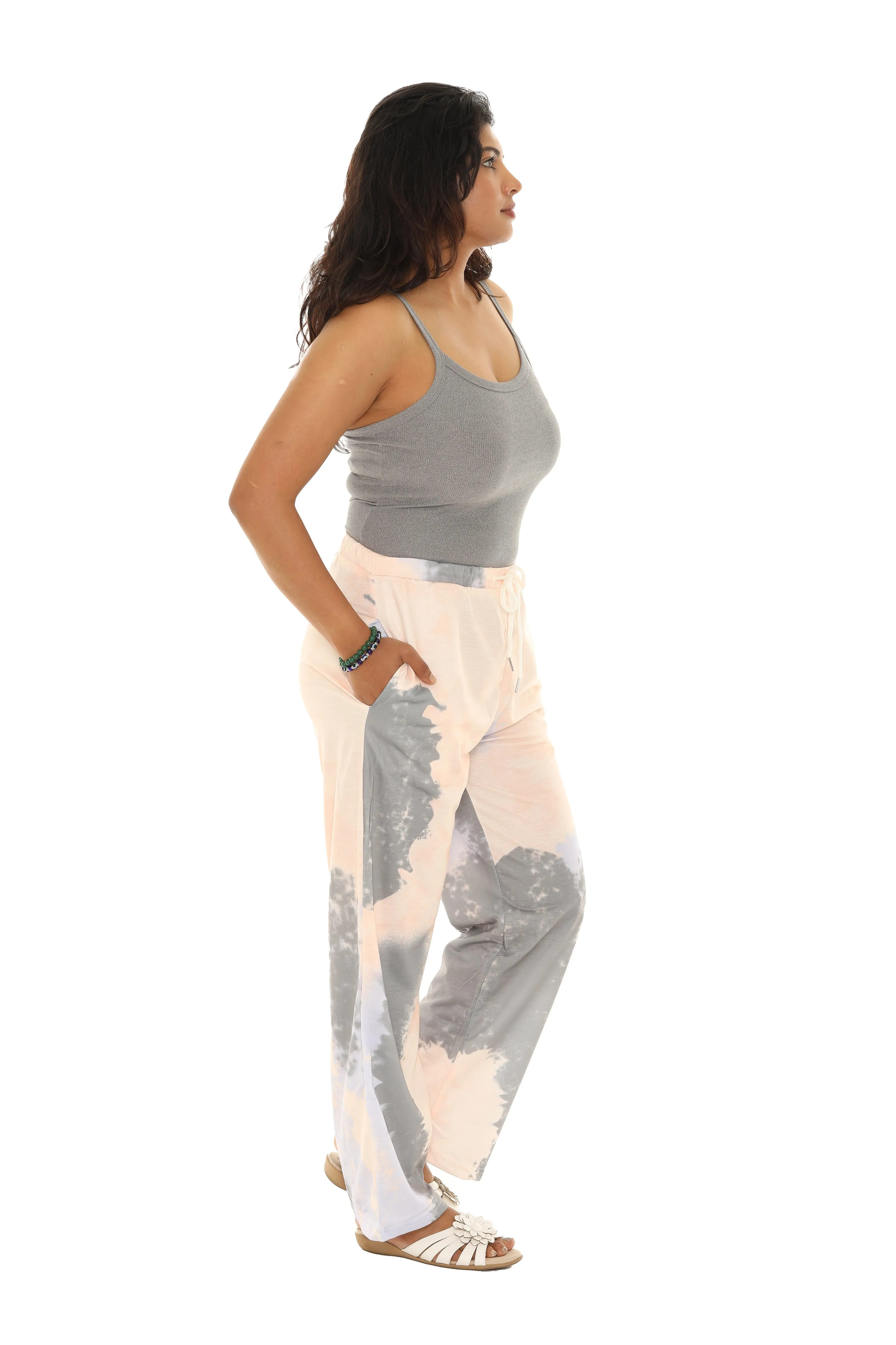 Tie-Dye Pocket Casual Pants
