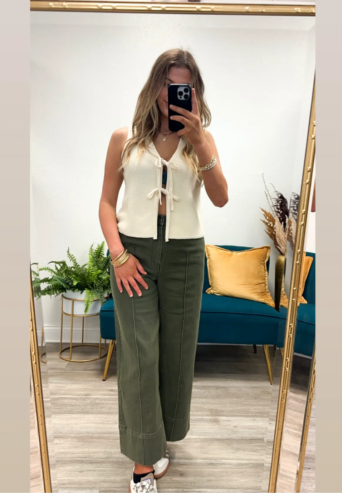 Tied Front Knitted Vest